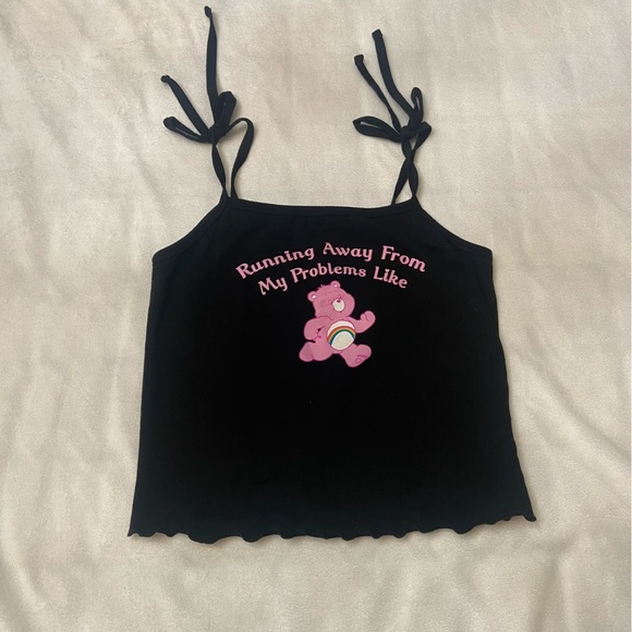 Dolls Kill Care Bears Black Tank Top 3595 - Picture 1 of 5